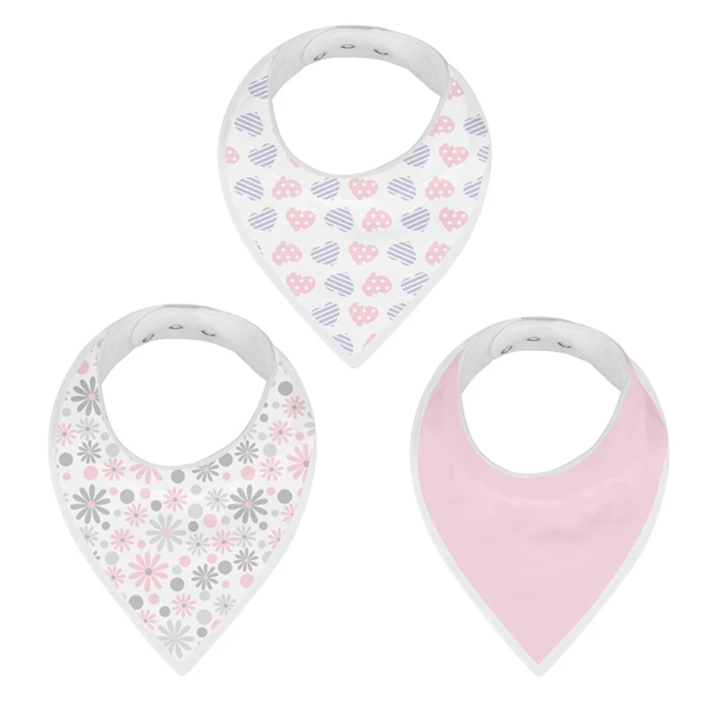 

3 Pcs/Set Baby Newborn Feeding Bibs Soft Cotton Saliva Towel Toddler Triangle Scarf Bandana Newborn Burp Cloth H055