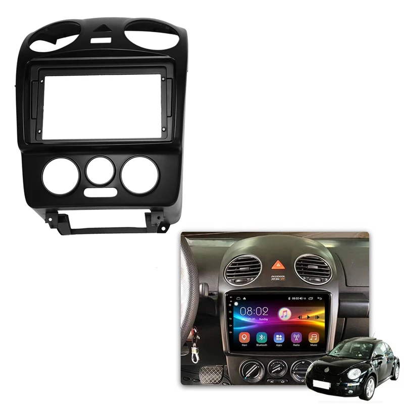 

NEW-2Din Car Radio Fascia for Beetle 2004-2010 DVD Stereo Frame Plate Adapter Mounting Dash Installation Bezel Trim Kit
