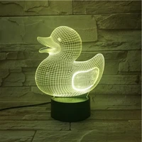 3d night lamp kids bedroom nightlight duck bedside table 3d lamp usb for home decorative cool boys girls child birthday gift