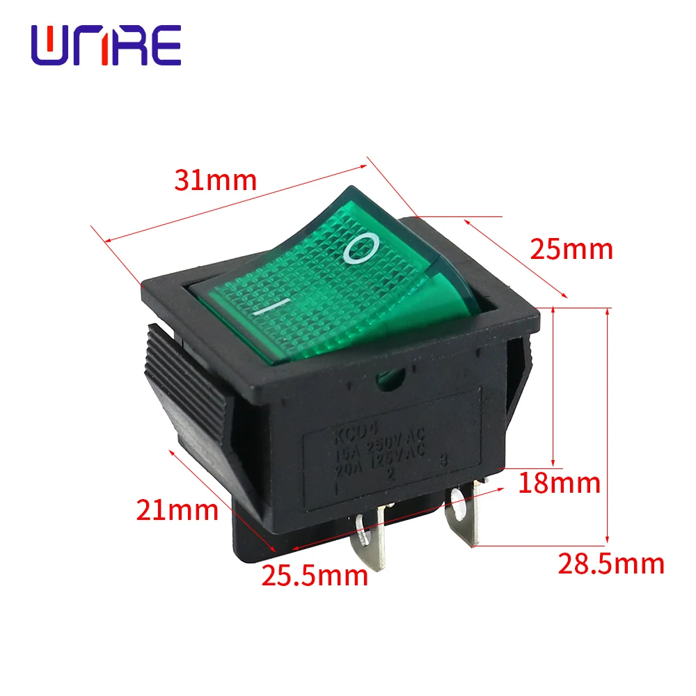 KCD4 клавишный переключатель ВКЛ-ВЫКЛ 2 положения 4 контакта электрическое