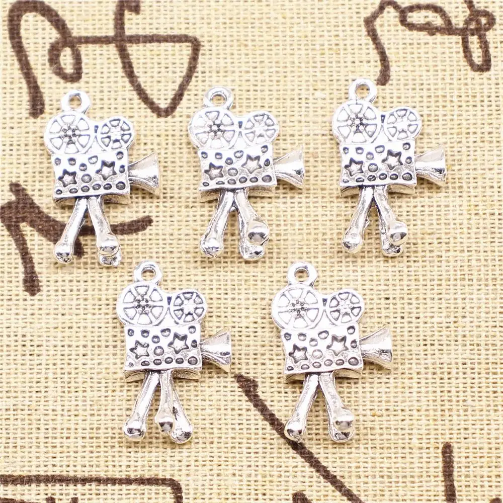 

Jewelry Making Charms 5pcs 25x17mm Antique Silver Color Camera Charms