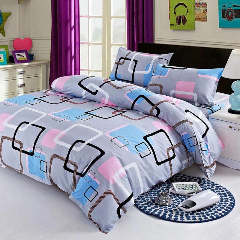 

Purple Rose Pattern Bedding Multi-size Sheet Duvet Cover Pillowcase Single Piece Bedding Single Person Double Quilt Cover
