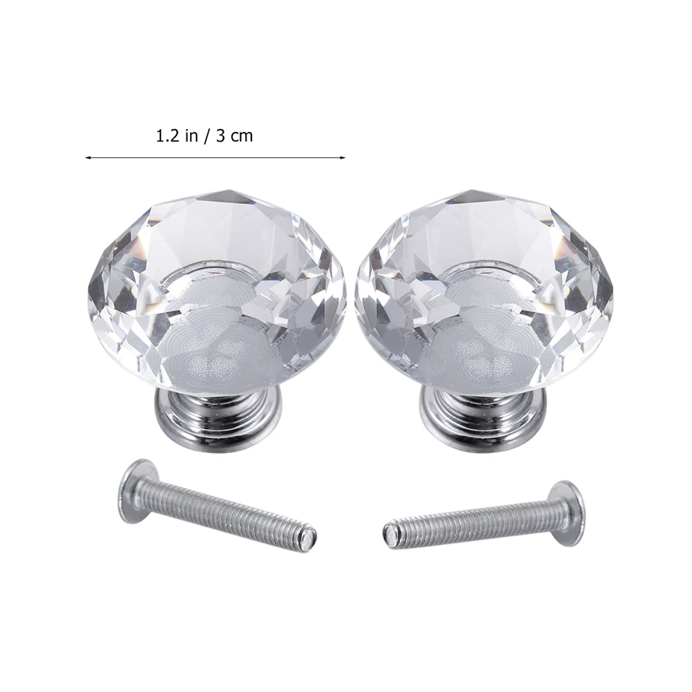 6 шт. Хрустальная Поворотная Кнопка алмазные ручки для ящиков стеклянные дверные