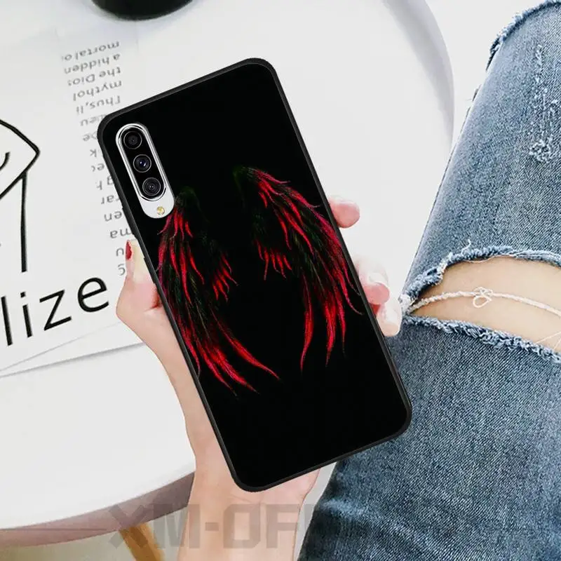 Free wings Black Soft Shell Phone Case Capa For Samsung A10 20 30 40 50 70 10S 20S 2 Core C8 A30S A50S | Мобильные телефоны и
