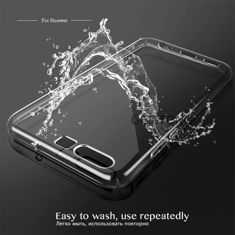 Phone Back Cases for Huawei P10 / P10 Lite / P10 Plus Silicone Cover Slim Thin Transparent Shockproof Soft TPU P10Lite P10Plus
