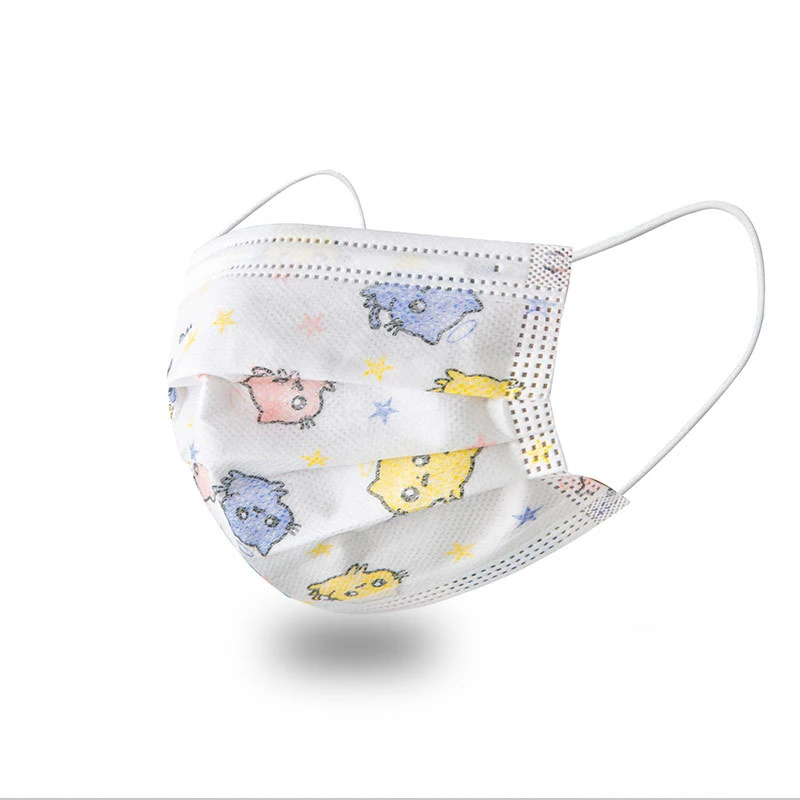 

50/200Pcs 3-Layer Disposable Face Mask Children Cute Cartoon Animal Meltblown Cloth Masks Lightweight breathable Ear Hooks Mask