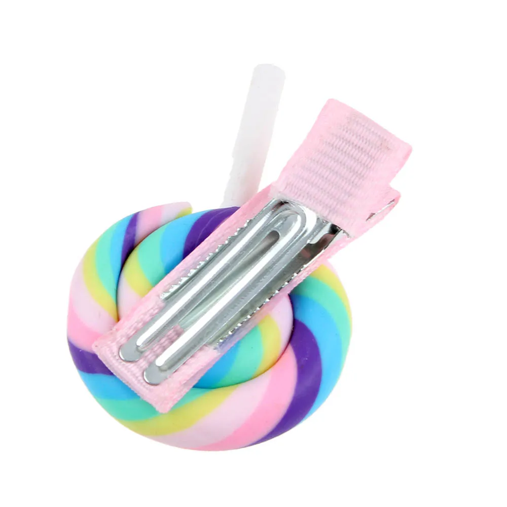 

Cute Rainbow Lollipop Children Hairpin Hair Clips Accessories For Girls Kids Hair Ornament Barrettes Hair Clip Headdress