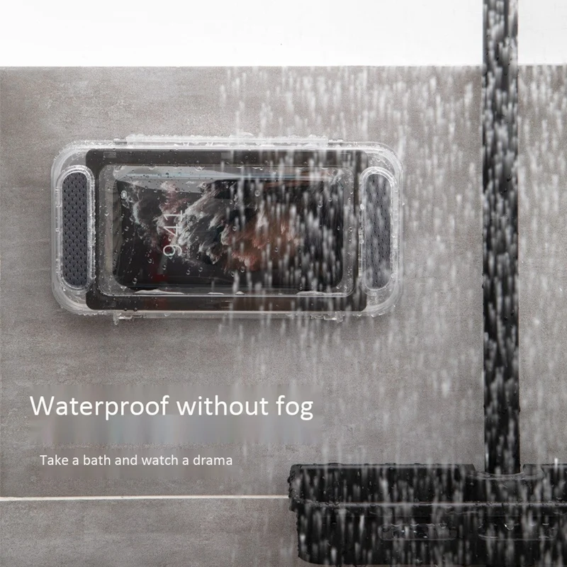

Bathroom Waterproof Phone Holder Phone Storage Box Supports Press Screen Horizontal And Vertical Screen Switch For Phone