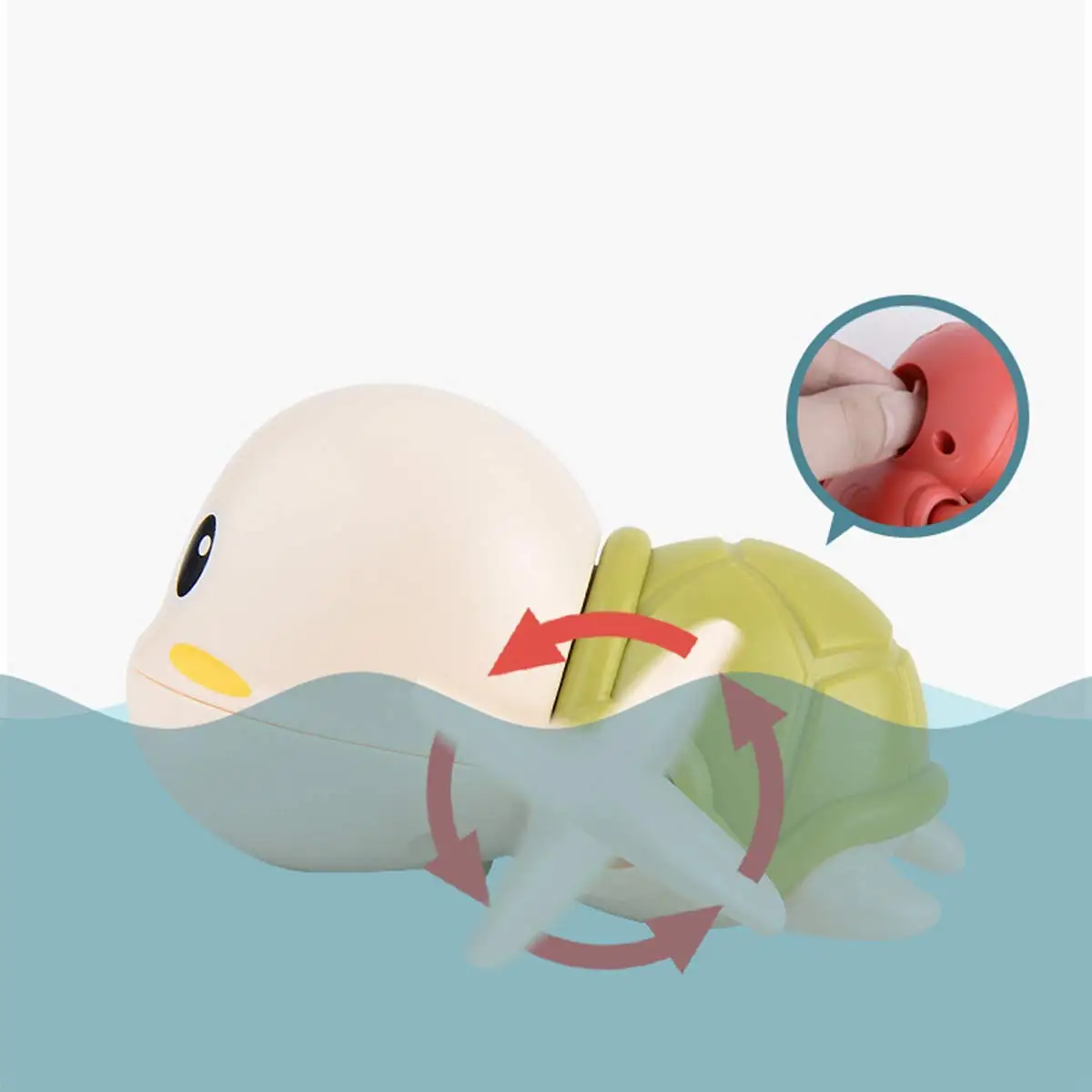 

1pcs Cute Cartoon Tortoise Bath Toy Classic Baby Water Toys Infant Swim Turtle Wound-up Chain Clockwork Bath Toys Kids Gift