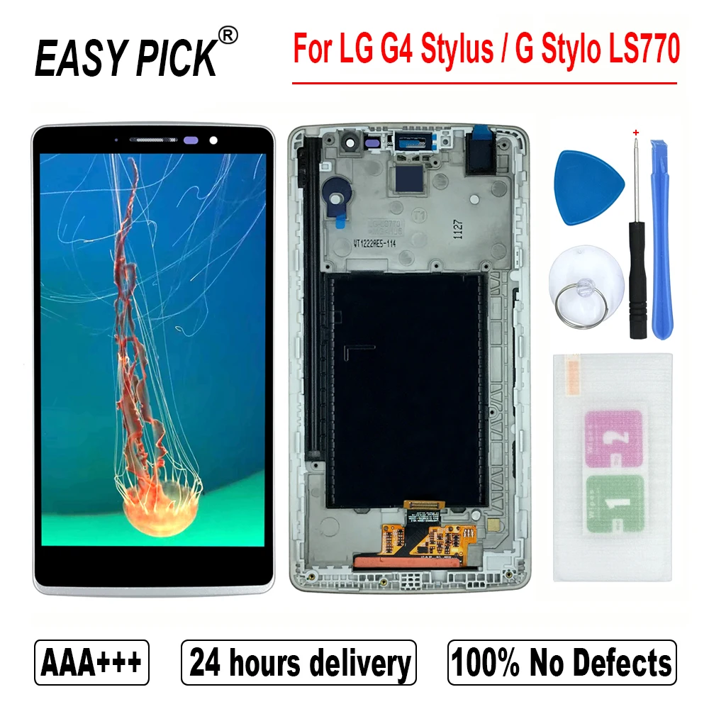 ЖК дисплей кодирующий преобразователь сенсорного экрана в сборе для LG G Stylo LS770 MS631