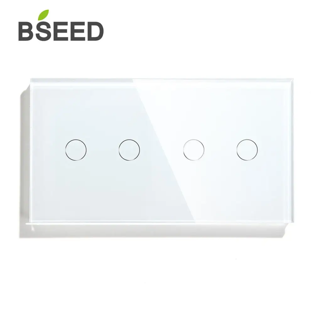 Bseed сенсорный выключатель 4 банды 2 Way 157 мм светильник переключатель с украшением