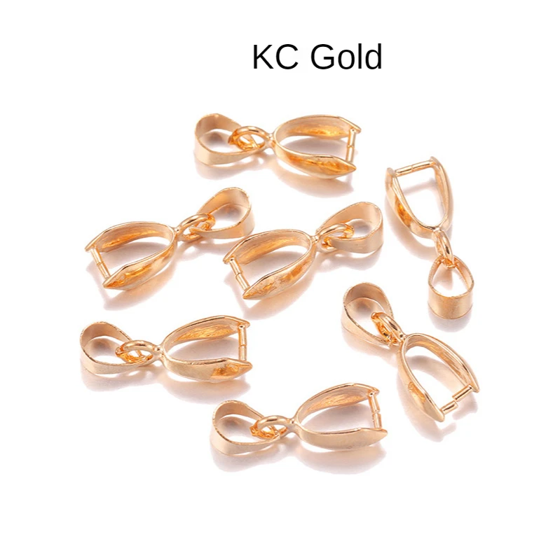 

50pcs/lot High Quality Iron Bail Clasps Connectors for Pendant Necklace Bail Clasp DIY Jewelry Making Findings Handmade