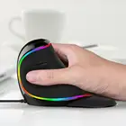 Эргономичная Вертикальная игровая мышь, 6 кнопок, 4000 DPI, RGB проводная мышь для правой руки, для ПК, ноутбука, компьютера, ПК, оптическая мышь