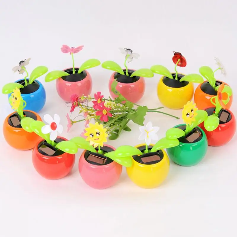 

1pcs Random Model Solar Energy Automatic Swing Sunflower Ornaments Accessories Home Shaped Lovely J9M1