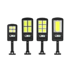 Настенный светильник на солнечной батарее, светодиодный уличный светильник с инфракрасным датчиком движения, 50100200300 Вт, уличный светильник с Cob датчиком, садовый светодиодный светильник