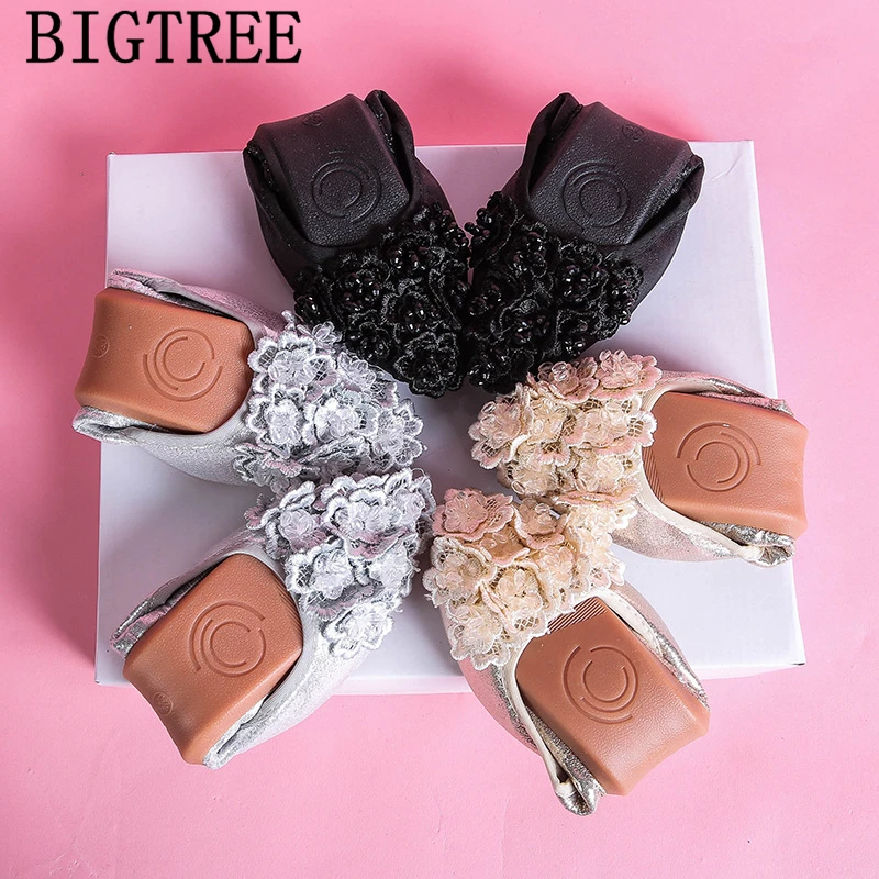 Черный туфли на плоской подошве Сезон весна Красивые женские принцессы Большие