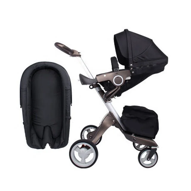 Детская коляска DSLAND 3 в 1 роскошная с высокой посадкой прогулочная для