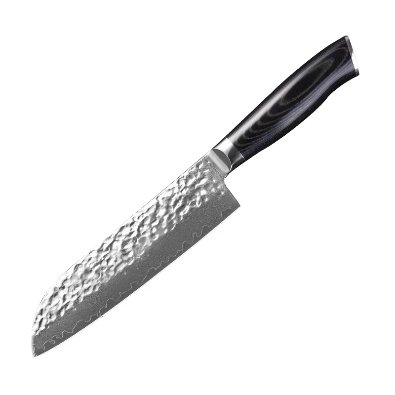 

7 inch Damascus Hammered Santoku Knife