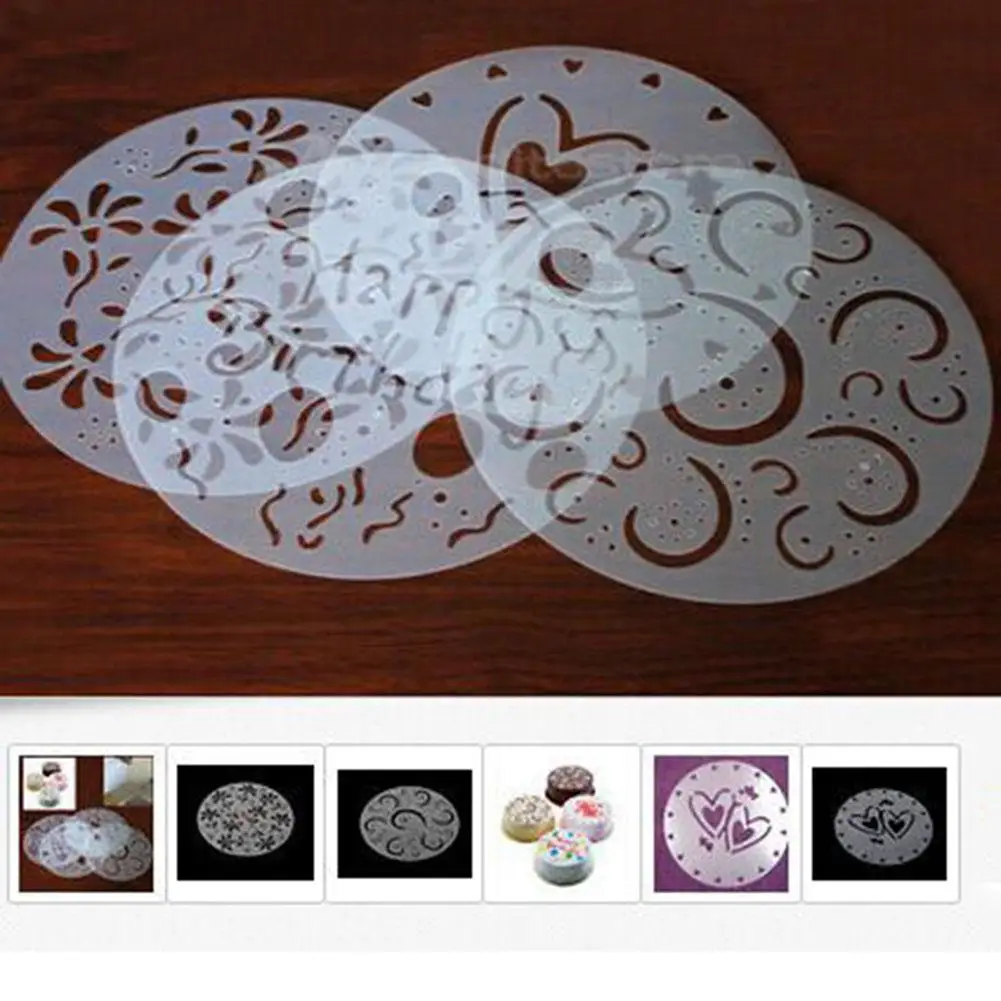 4 шт. торт DIY Плесень экологичный ПВХ распыления плесень тянуть цветок формы