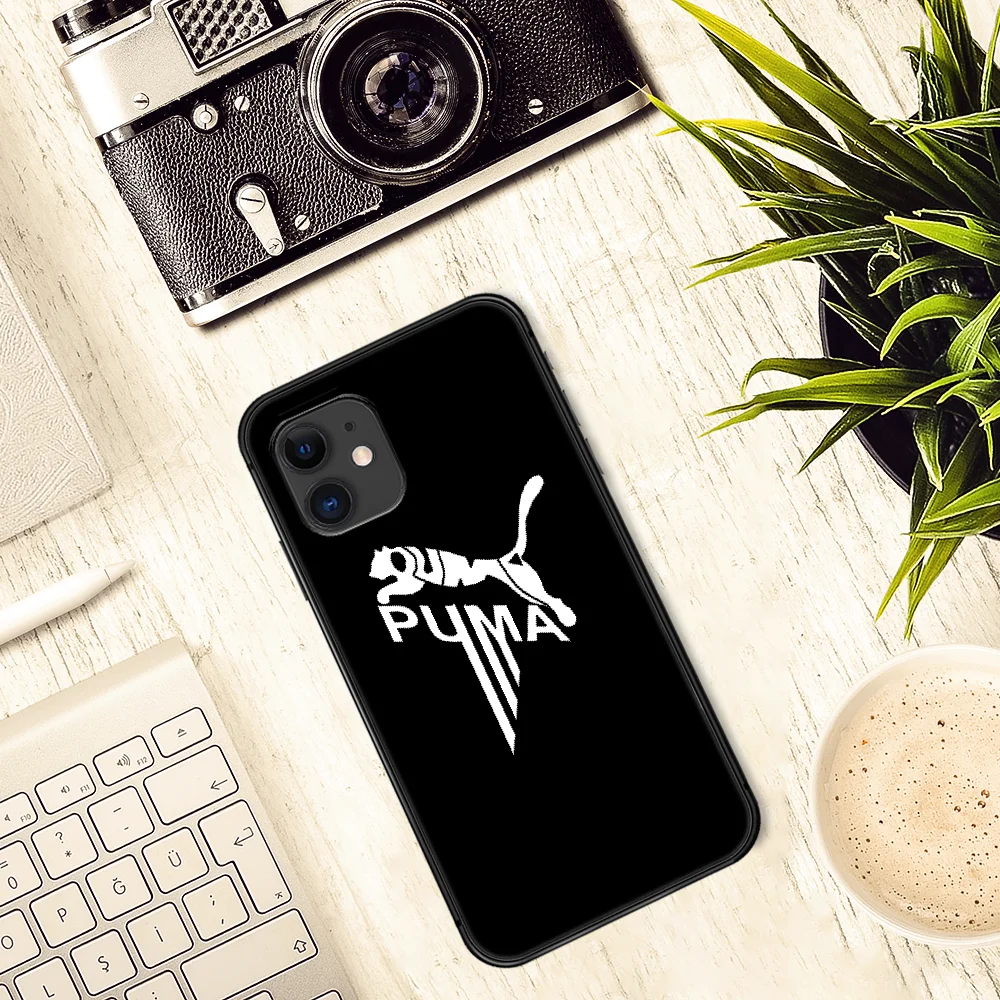 

Sports luxury brand puma Phone Case Cover Hull For iphone 5 5s se 2020 6 6s 7 8 12 mini plus X XS XR 11 PRO MAX black Back 3D