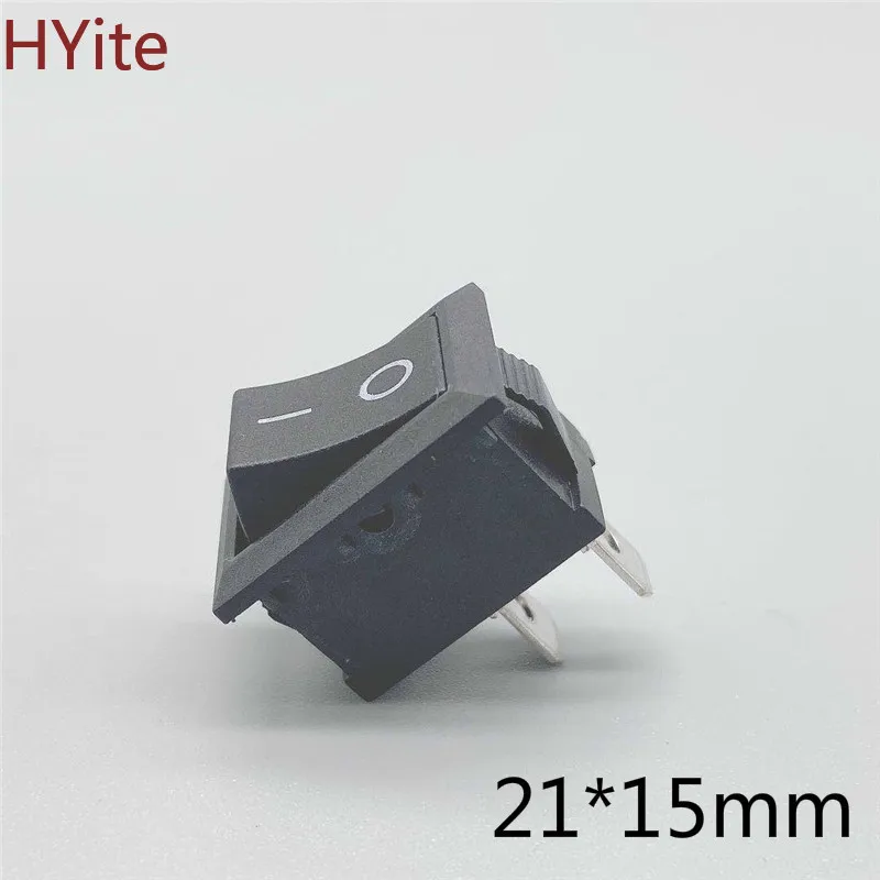 21*15 мм On Off Лодка Автомобильный кулисный переключатель 2Pin 6A/10A 250V/125V AC Кнопка