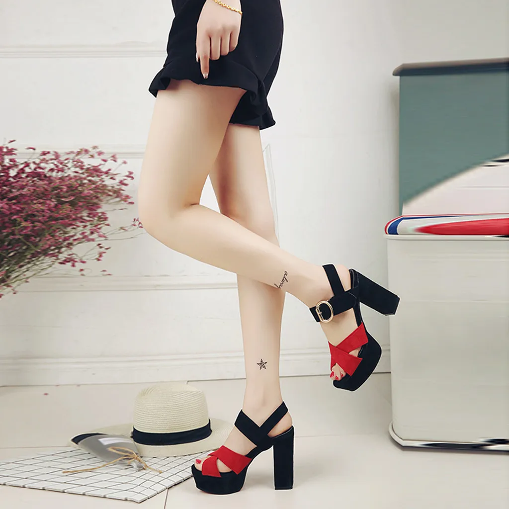 

FashionHot Selling 2019 New Summer Fashion High Platform Sandals Women Casual Ladies Shoes China Black White Size #3