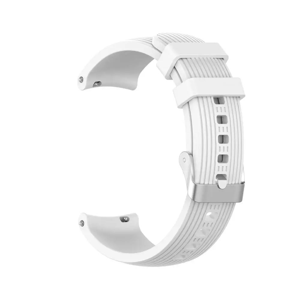 white 22 мм 20 мм силиконовый спортивный ремешок для samsung Galaxy Watch 46 мм SM-R800 Amazfit ремешок Bip для Galaxy watch 42 мм регулируемый ремешок - Цвет ремешка: white