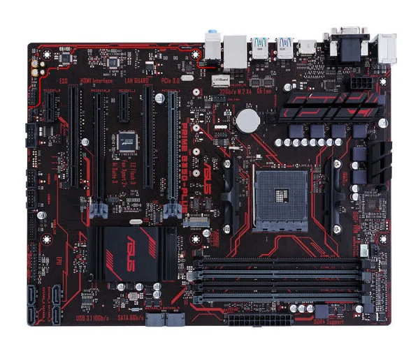 Материнская плата ASUS PRIME B350-PLUS AM4 AMD для настольного компьютера обновлена, поддержка R7 3700X используется 90% Новинка