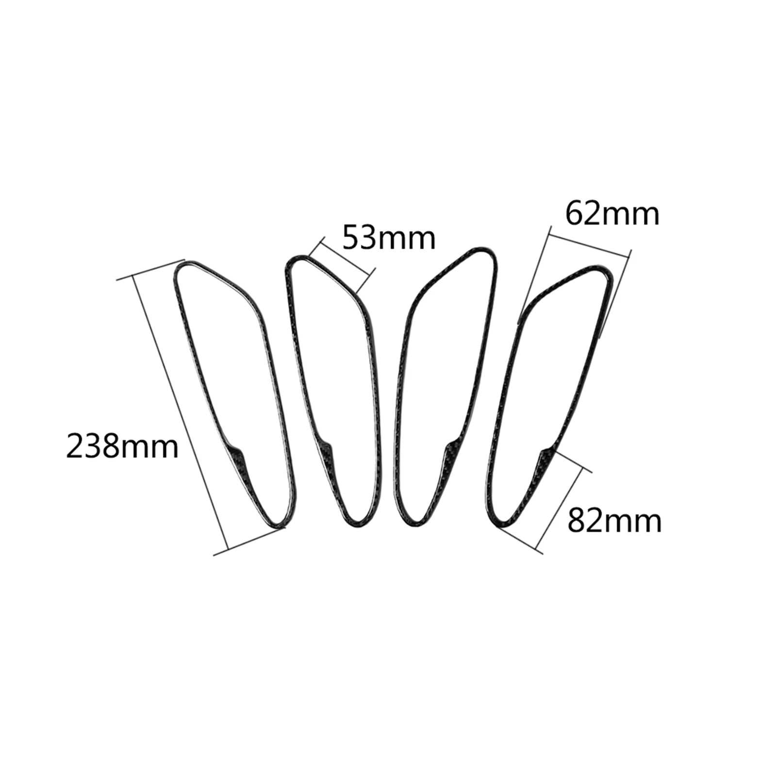 

4Pcs Car Inner Door Handle Frame Decor Trim Stickers for Alfa Romeo Giulia 17-19