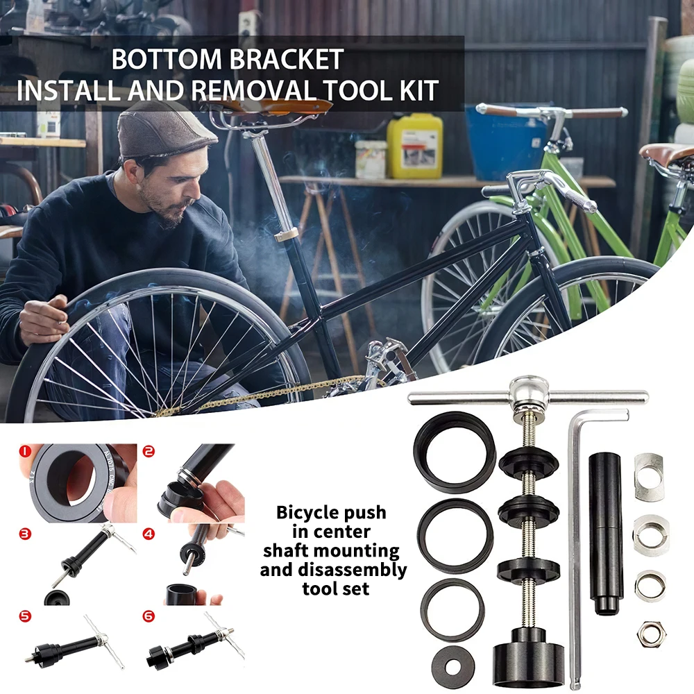 

Набор инструментов для снятия велосипедного центрального вала, инструмент для снятия нижнего кронштейна велосипеда для BB86/BB30/BB91/BB92/PF30, комп...
