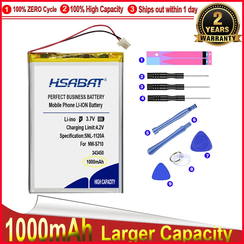 HSABAT 0 цикл Батарея для Sony NWZ S600 S600F NW S710 S610 S615 S615F S616 S616F S618|Аккумуляторы мобильных