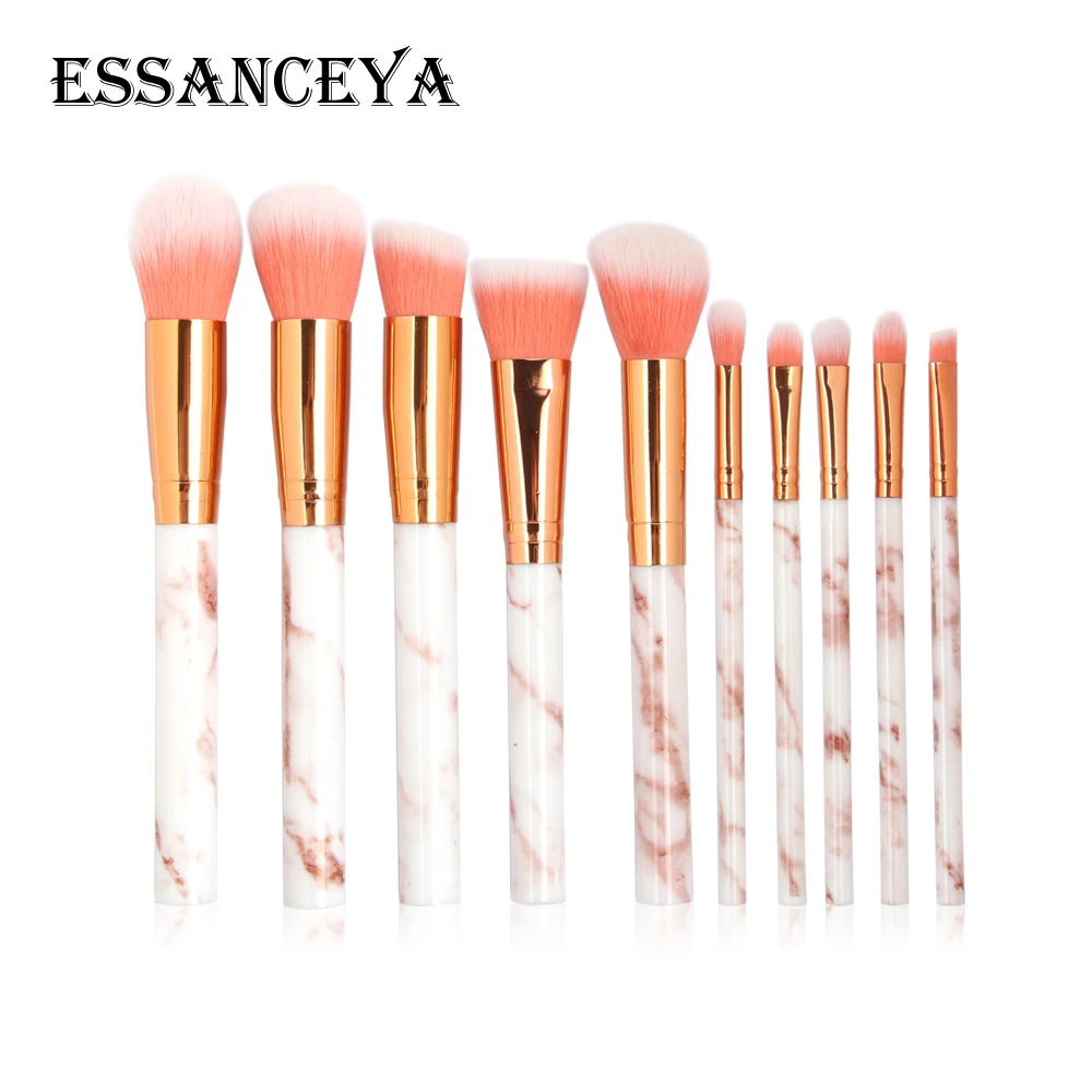 10 pcs ESSANCEYA 10/20Pcs макияж кисти набор для смешивания теней для век мягкая пудра для бровей и ресниц тени для век макияж кисти Cosmestic инструменты - Handle Color: 10 pcs