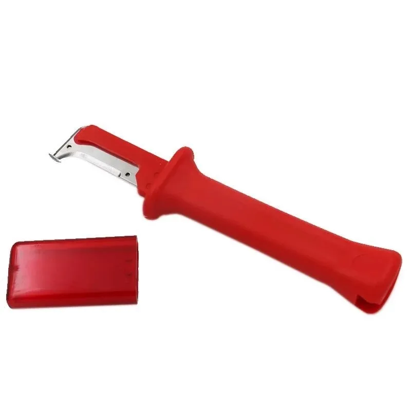 German Type Insulation Peeling Knife Electrician Manual Skinning Knives Wireway Peel Curved Straight Multi Function Red Blade