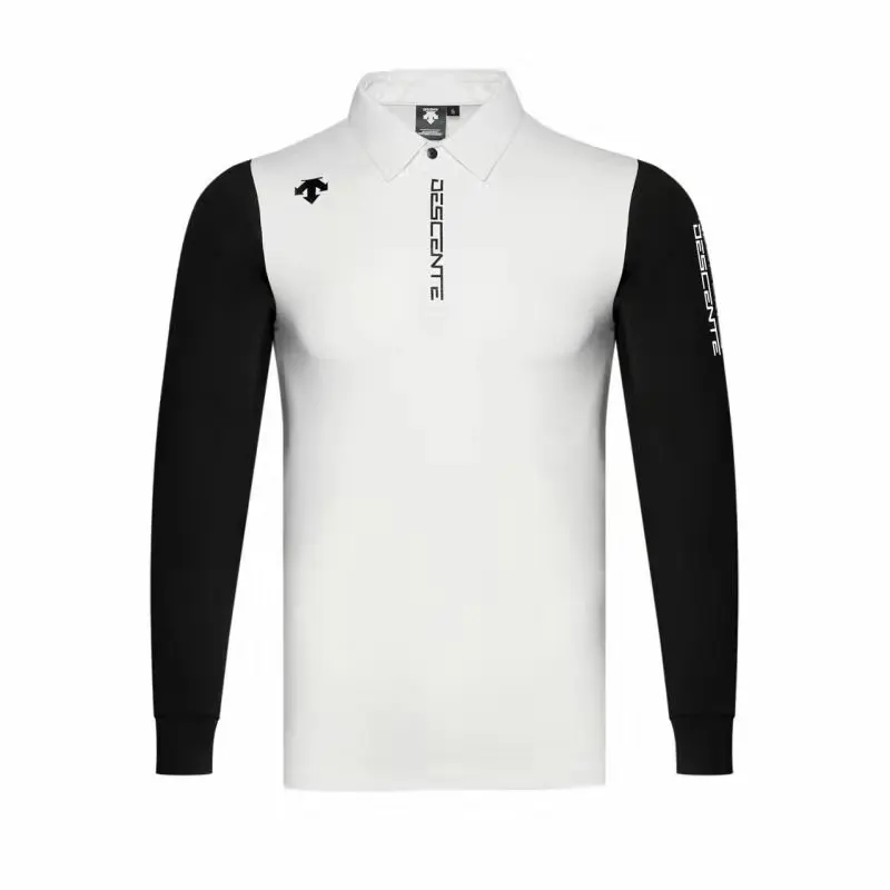 QMen с длинным рукавом DESCENTE футболка для гольфа, 5 цветов, для игры в гольф одежда S-XXL в выборе отдыха тенниска