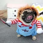 Одежда для собак, забавная и смертоносная кукла, костюм для собак на Хэллоуин, костюм для домашних животных, стоячий костюм, Рождественская одежда, комплект одежды для собак