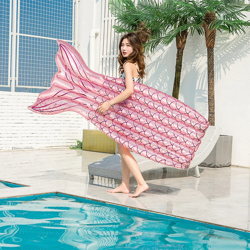 

Swimming Pool Inflatable Floating Air Mat Water Floats Pool Lounge Bed Chair Floating Hammock Chair Lilo Seat Drifting Floats