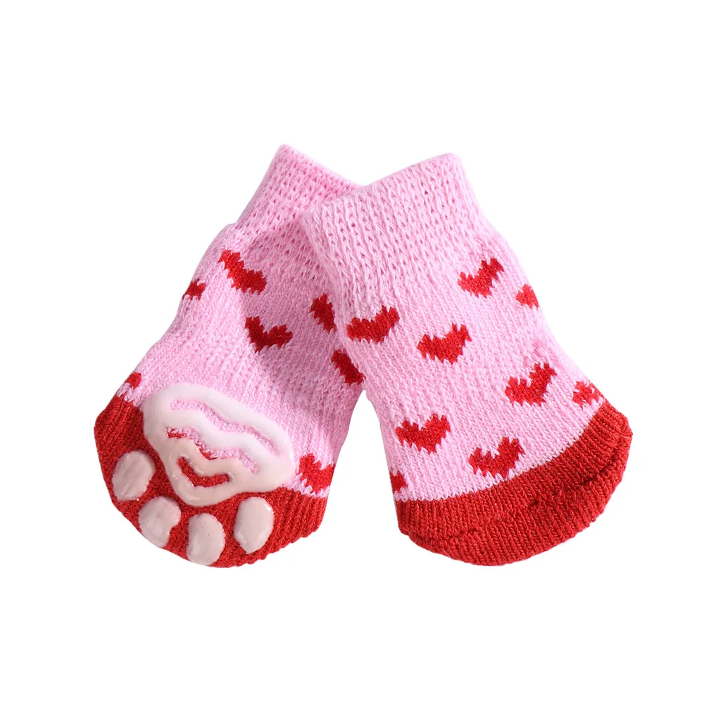 Симпатичная собака-щенок обувь нескользящие вязаные носки для маленьких собак и