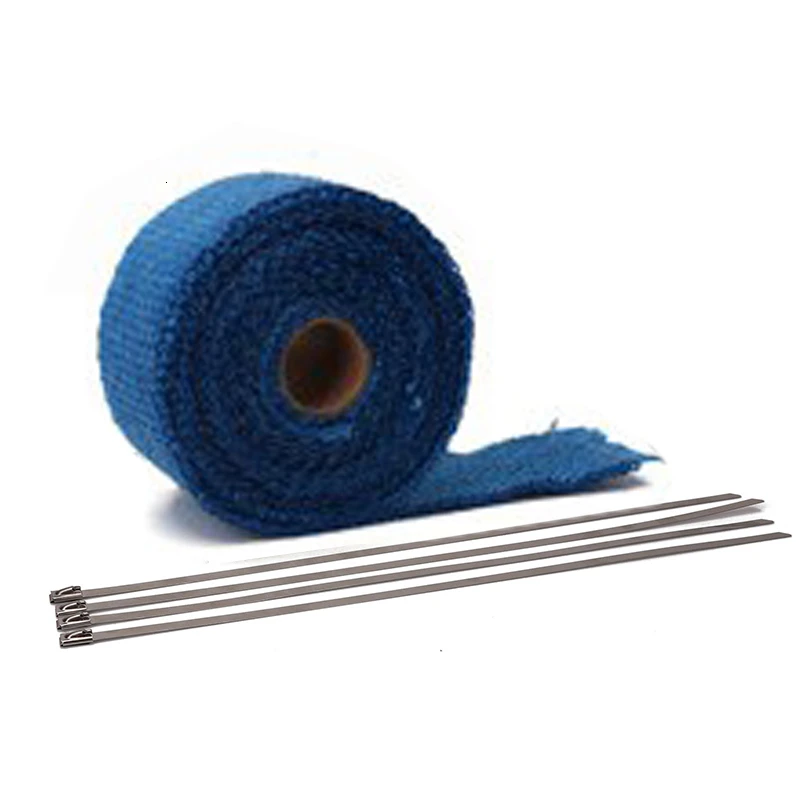 Труба двигателя выхлопной тепловой обмотки рулон мотоцикла теплоизоляция