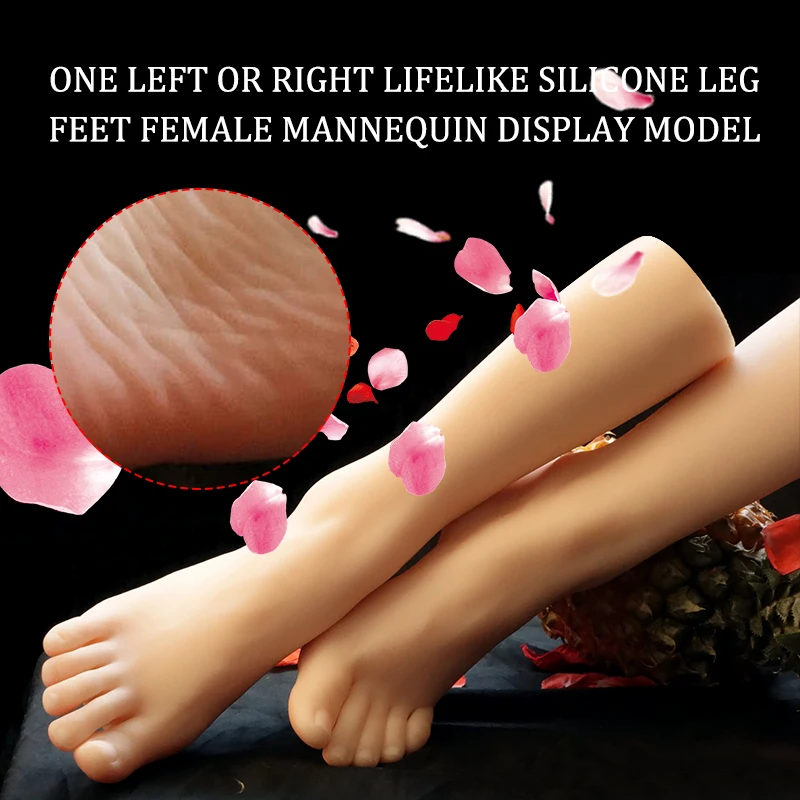 Maniquí femenino de silicona para piernas, pies falsos, modelo realista, 1 par