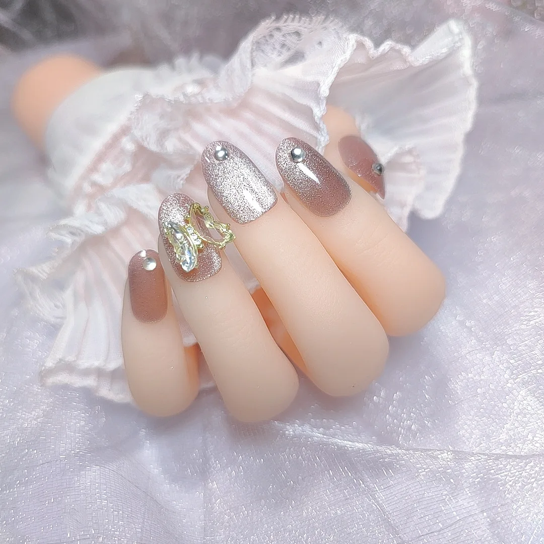 

Накладные ногти с длинными острыми ногтями Блестящие бабочки Готовые Ногти 24 шт. Клей Тип Лучшие подарки BUTT666