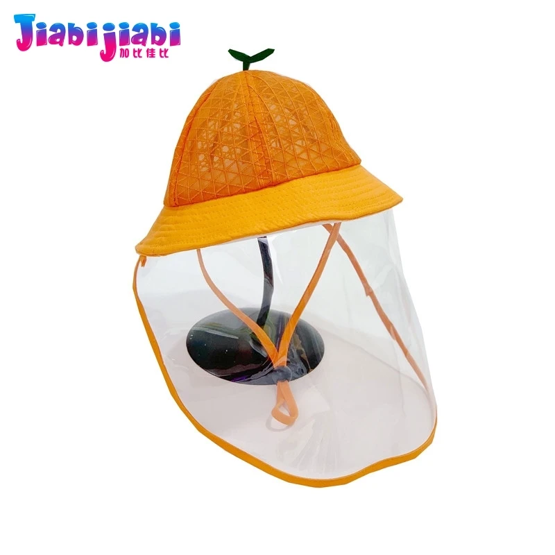 Детская шапка маска для мальчиков и девочек защитная пластиковая козырек лица