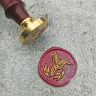 Полет колибри и оливковое отпечаток листика полые восковая печать, вечерние воск штамп комплект печатей штемпель Подарочный конверт штамп