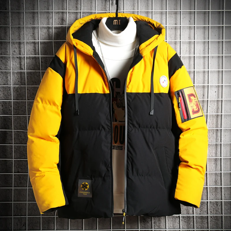 Мужская зимняя теплая парка мужские повседневные свободные парки пальто