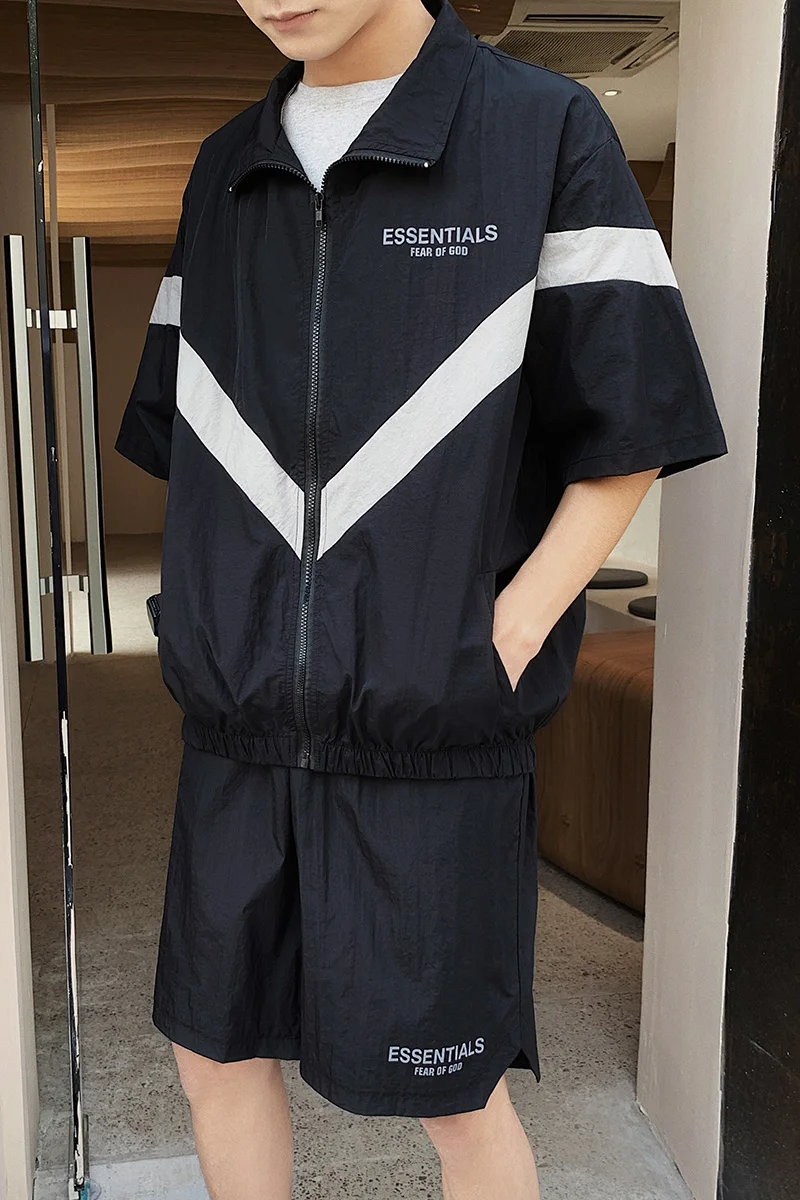 Мужской летний спортивный костюм корейская мода 2020 свободные мужские шорты