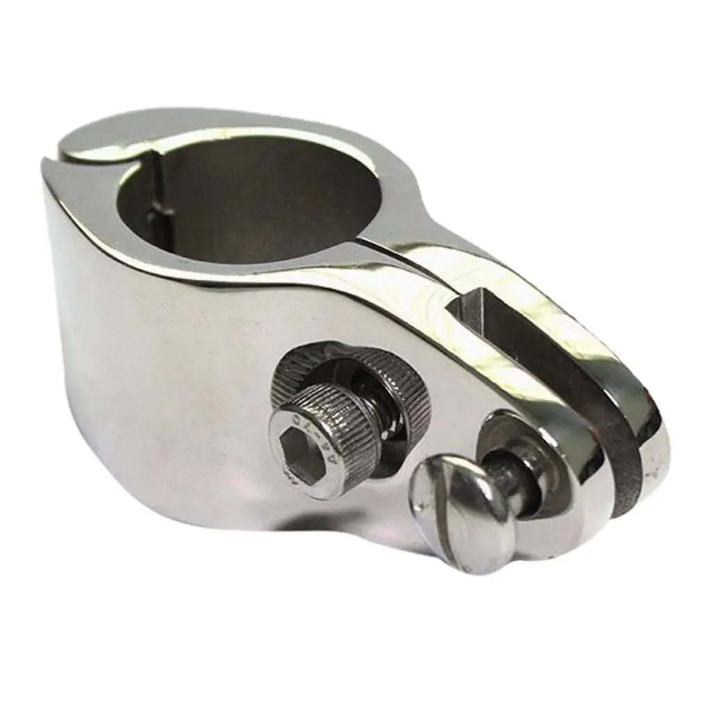 316 Stainless Steel Fitting Boat Marine Yacht Tube Clip Pipe Clamp Silver Bimini Hinged Fittings Jaw Slide Hardware Silver