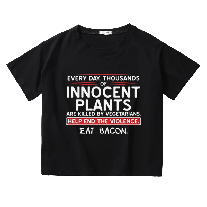 

Забавные женские хлопковые летние топы на каждый день с тысячами растений погибли вегетаринами, женская одежда в Корейском стиле, новинка