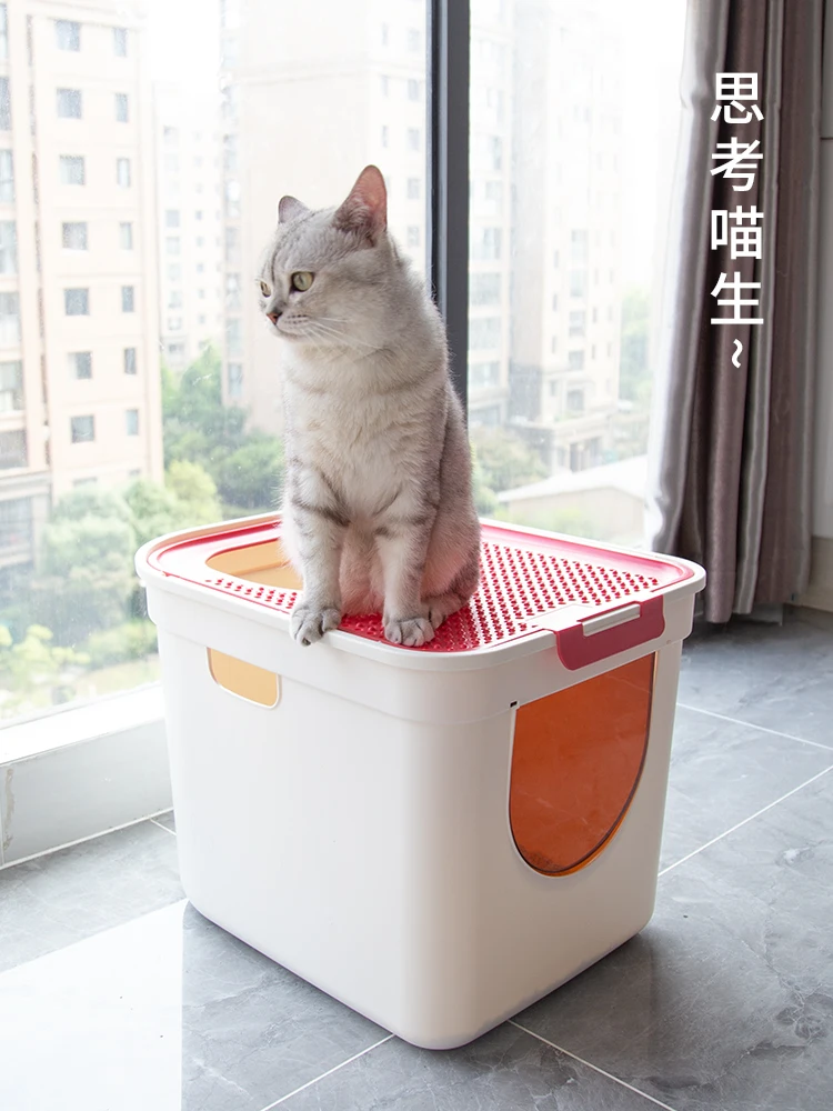 

Semi-enclosed Cat Toilet Large Size Cat Litter Against External Splashing Top Type Anti-Odorcat toilet lettiera gatto