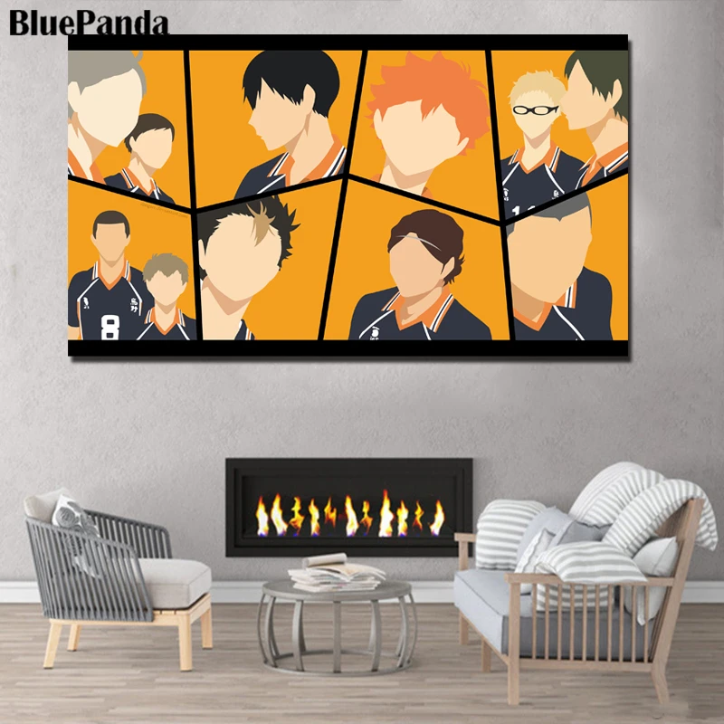Haikyu Hinata Shoyo Аниме Картина на холсте HD репродукции настенное искусство картина