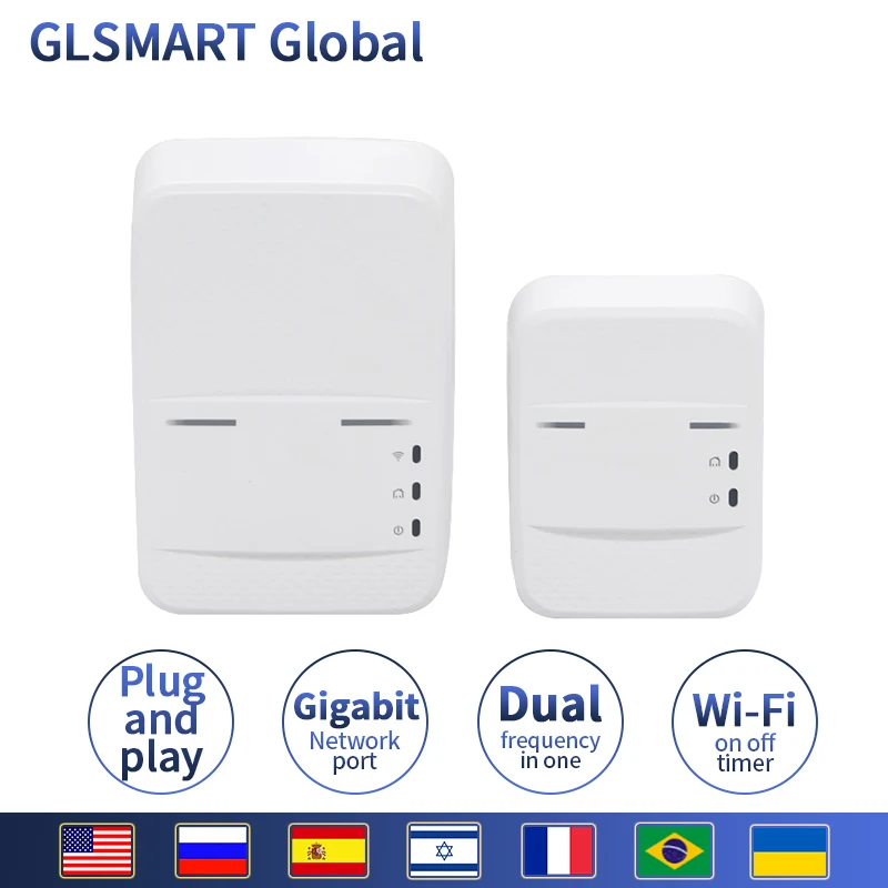 Комплект GLVISION GLPH10 1000 Мбит/с гигабитный 2 4 ГГц и стандартный двухполосный