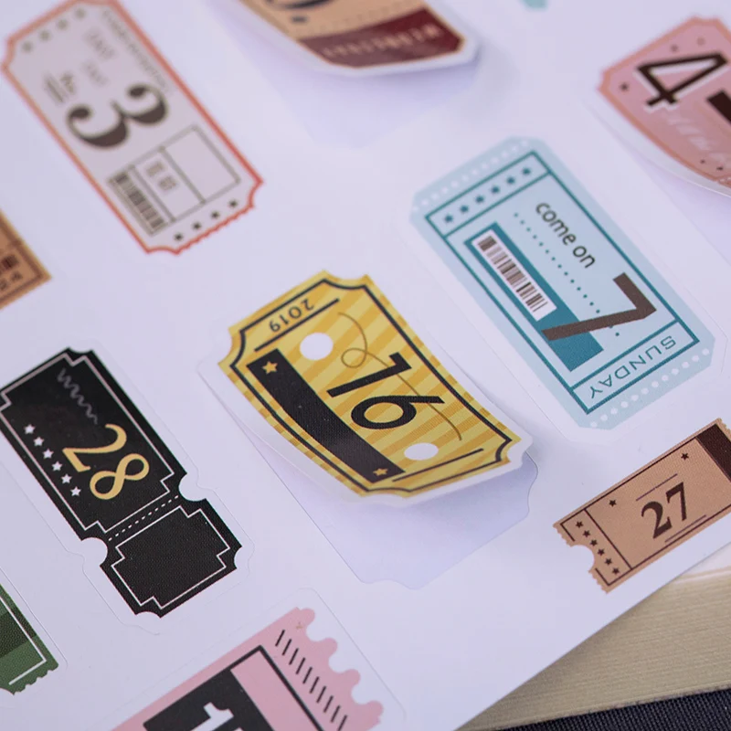 Ретро календарь с цветами наклейки индексы пуля журнал декоративные из рисовой